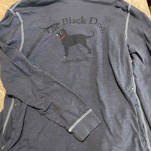 Men’s Size Medium Black Dog Blue Grey Hoodie